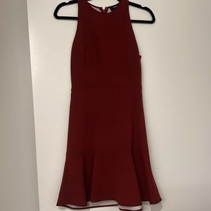 Theory Marroon Sleevless Short Mini Dress